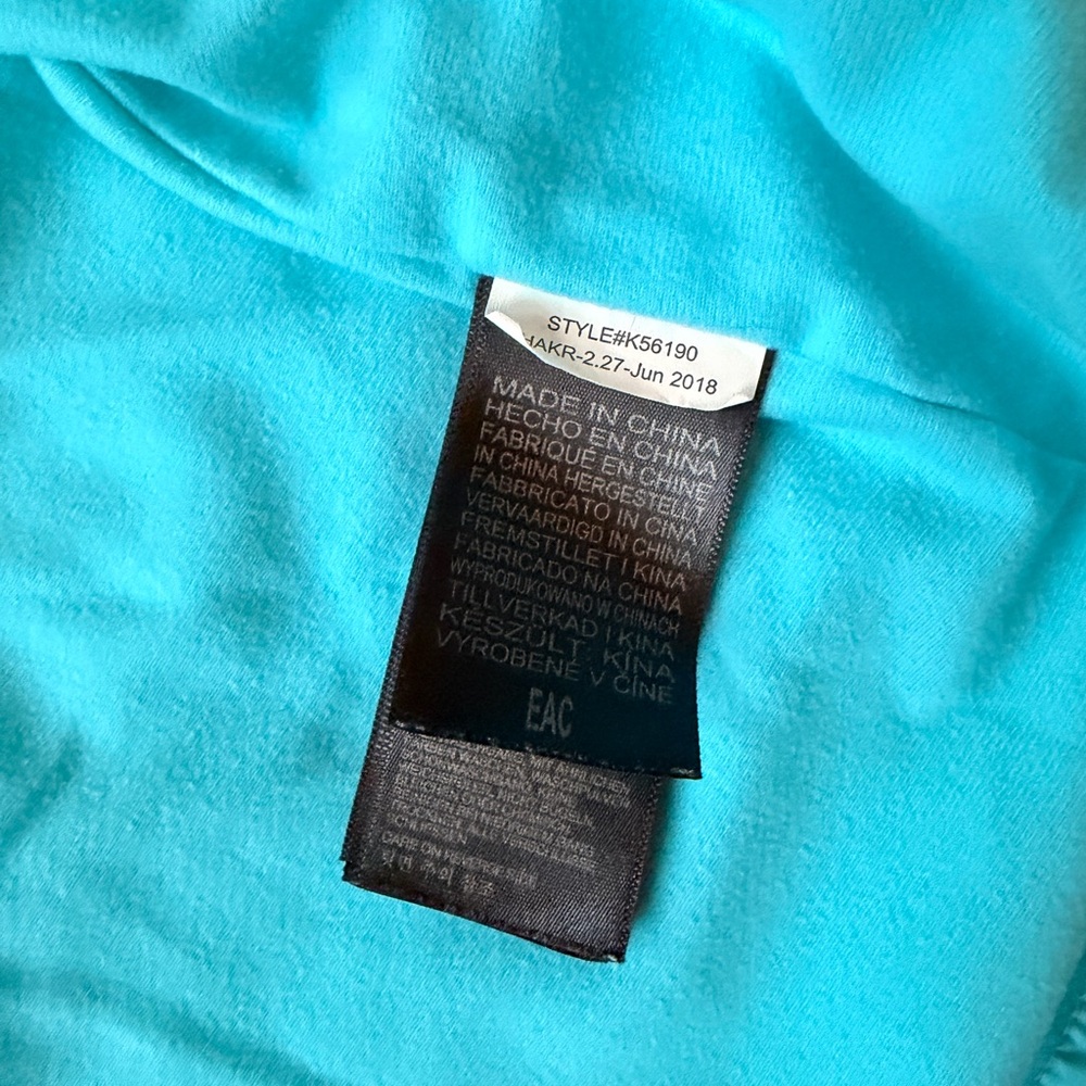 Marmot Girls Light Blue Jacket with Neon Yellow Zipper - Picture 10 of 16